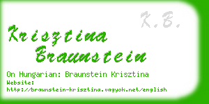 krisztina braunstein business card
